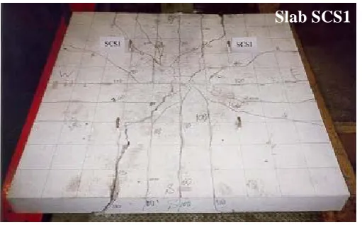 Figure 4  Crack localization in the slabs of the first phase 