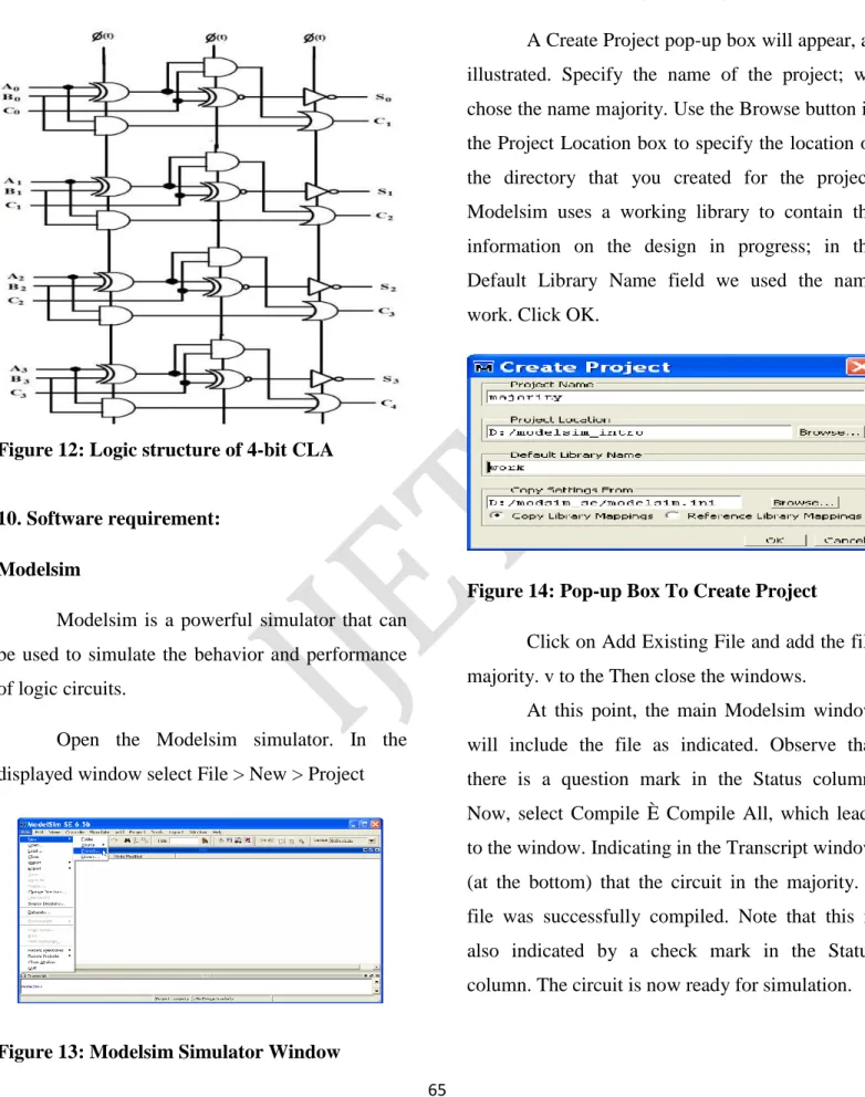 Figure 13: Modelsim Simulator Window 