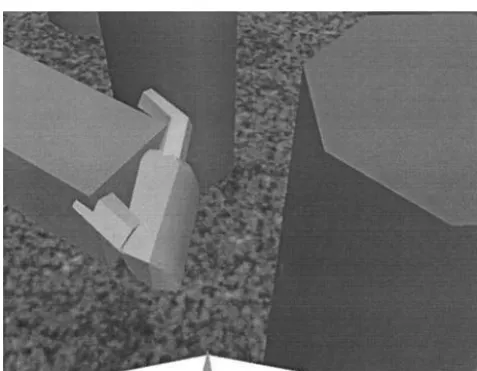 Figure 12. A participant’s (human’s-eye) view of the circularobstacle VE in experiment 2