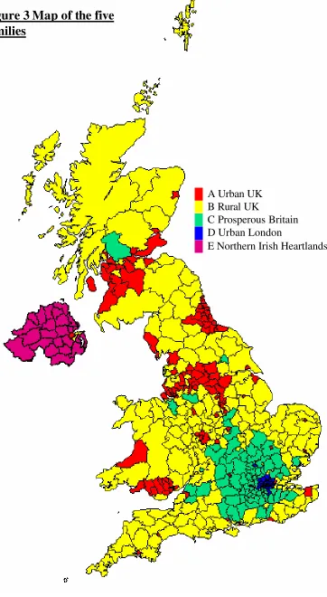 Figure 3 Map of the five 