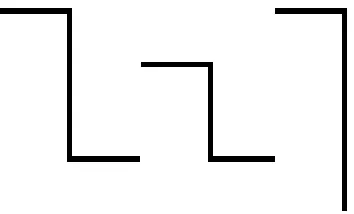 Figure 2.18 – When turned 90° clockwise, an ‘E’ is seen (Kanizsa, 1980, p. 68). 