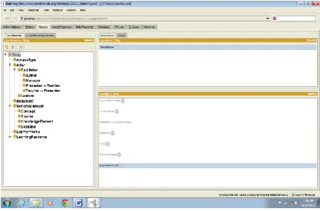Fig 4:  OWL Object Properties of classes 4.1.6 Invoke a Reasoner: