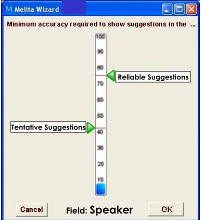 Figure 4.  the slidebar to customize intrusiveness 