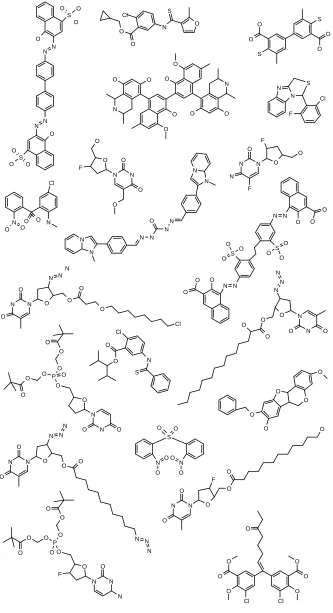 Figure 5. The 20 actives from Aids database used as target structures used for data fusion