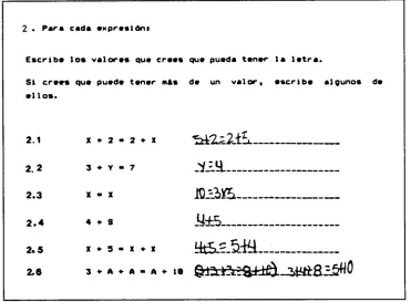 Fig. 5.3 Mariana - Answers to items 2.5 and 2.6 