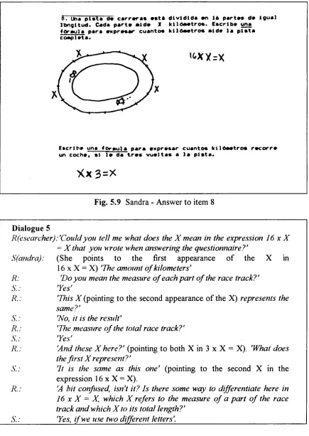 Fig. 5.9 Sandra - Answer to item 8 