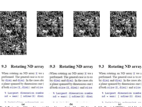 Fig. 3. Restoration of synthetic images (a) latent image of crowd taken from [15], (b) result of blurring of crowd image using blur kernel d = 2.5, α =  0°, (c) restored  crowd image using integer blur kernel d = 2, α =  0°, (d) restored crowd image using integer blur kernel d = 3, α =  0°, (e) restored crowd image using decimal blur kernel d = 2.5, α =  
