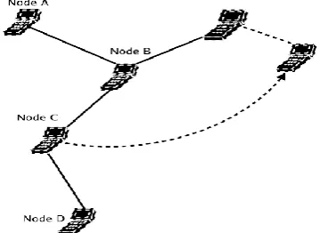 Fig 4 Broken links affecting the network routing  