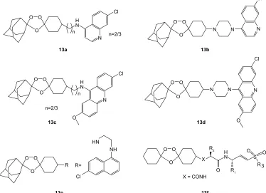 Figure 12 Some steroidal 1,2,4-trioxane hybrids.