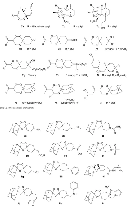 Figure 7 Some 1,2,4-trioxane-based antimalarials.