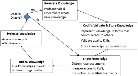 Figure 1. Knowledge Management Process (Note: KWS=knowledge work systems)