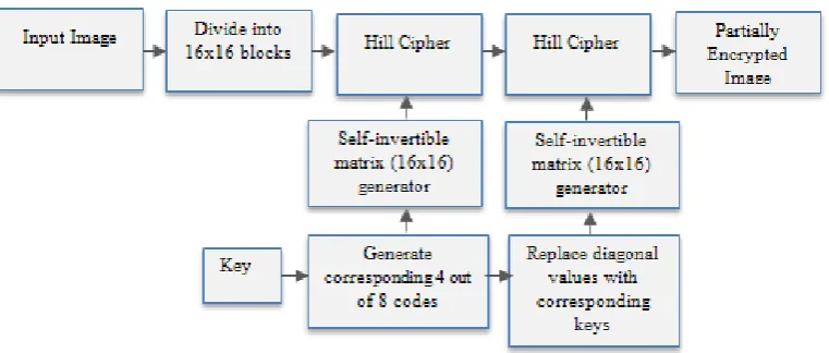 Fig 1: Block diagram of Hill Cipher technique generator  