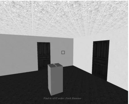 Figure 3  View inside a room in a chessboard-type VE  Results and Discussion 