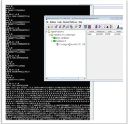 FIG. 1: Screen SnapShot of execution of Clustering Agent. 