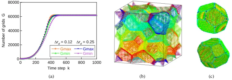 Figure 3 presents the results for Δdifference in the cell size is generated during the growth from the nuclei