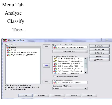 Fig 4: Decision Tree dialog box 