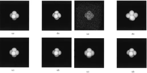Fig. 6.Modeling a synthetic shape. (a) Original shape. (b) RBF modeling.(c) Alpha-trimmed mean RBF modeling