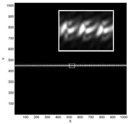 Fig. 2. Set of Nk = 62 hyperspectral images of a stepped surface spread across the horizontal axis of camera C1