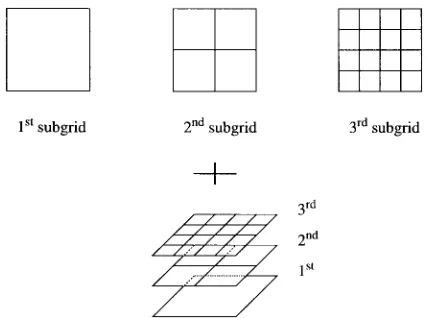 Fig. 1.Variable grid with three subgrids.