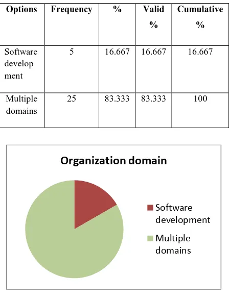 Table 4.3 Domain representation of organizations 