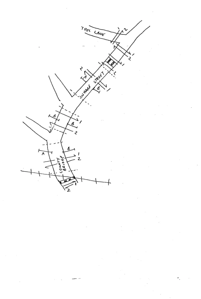 Figure  4:  ~ o c a t i o n   of Counts for pedestrian  Flow  &amp;  ~ r o s s i n ~   Measures 