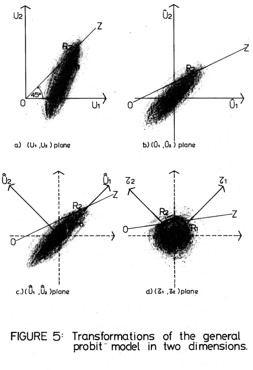FIGURE 5: Transformations of the general probit - model in two di mensions. 
