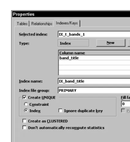 table using the CREATE TABLEconstraints on the  statement. The third command, ALTER TABLE, creates twot_bands table