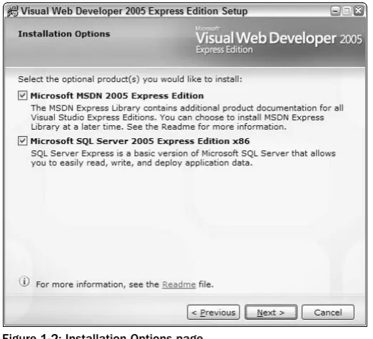 Figure 1-2: Installation Options page