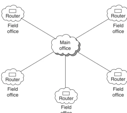 Figure 7.2 A wide-area network with a star topology