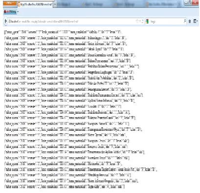 Figure 8 result from web service trial in browser  