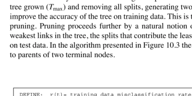 Figure 10.2Simpliﬁed tree-growing algorithm sketch.