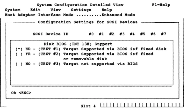 Figure 3-7. BIOS Support Selection Screen. 