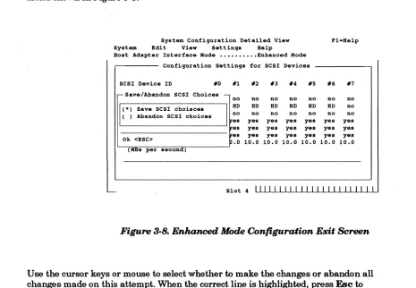 Figure 3-8. Enhanced Mode Configuration Exit Screen 