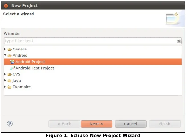 Figure 1. Eclipse New Project Wizard
