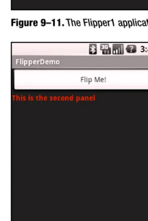 Figure 9–11. The Flipper1 application, showing the first panel 