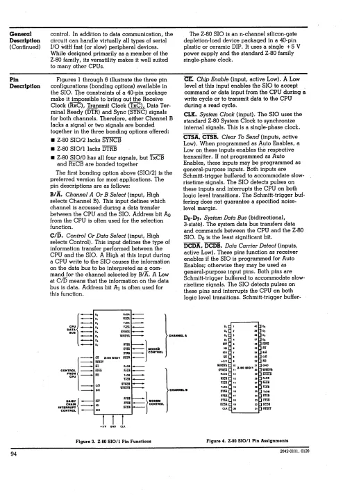 Figures I through 6 illustrate the three pin configurations (bonding options) available in 