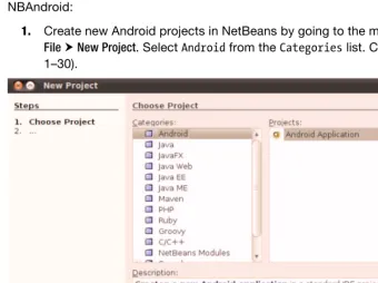Figure 1–29. The Android Java platform target is now registered with NetBeans. 