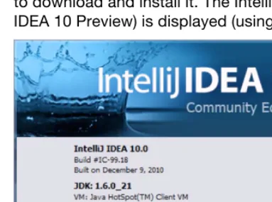 Figure 1–33. IntelliJ IDEA Community Edition version 