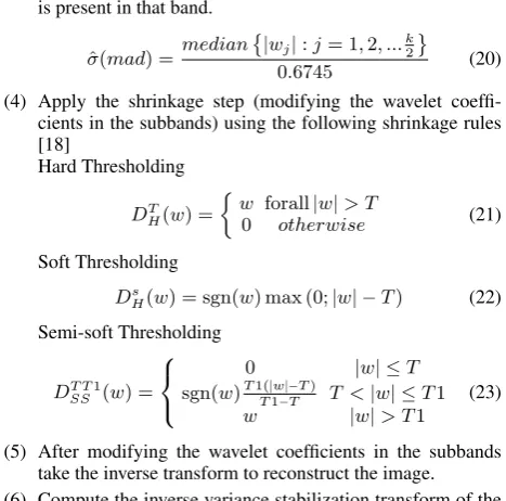 Table 1. Double Density Dual Tree First stage Wavelet ﬁlterCoefﬁcients (Tree 1)