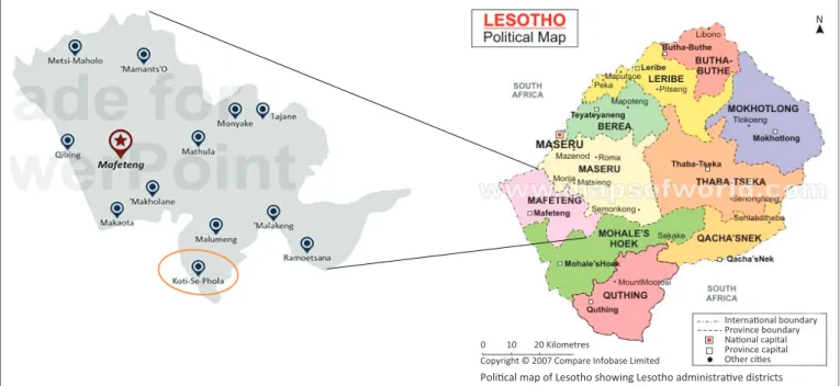 FIGURE 1: Mafeteng district community councils.
