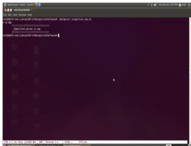 Figure 6. Screen shot of  test image and trained image matched  result 