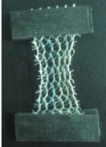 Fig. 3 Images of the mesh before and after cyclic loading