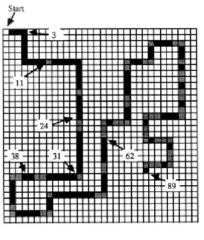 Figure 3.6The Santa Fe trail for the artificial ant problem.