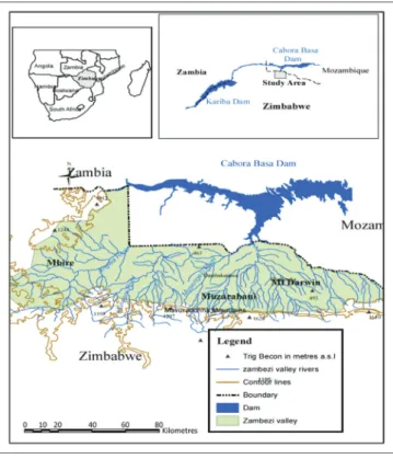 FIGURE 1: Map of the Zambezi Valley, Zimbabwe.