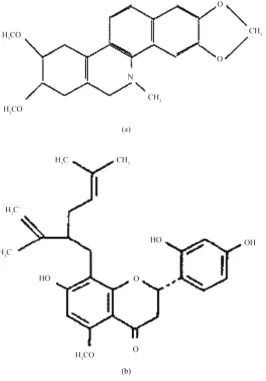 Figure 1. Chemical structure of two allotropes of P. macrophylla. (a) http://journal.9med.net/upload/Image/4QT23.jpg@21/03/15; 3:48 p.m; (b) http://www.plant-expert.com/upload/structures/34981-26-5.gif @ 21/03/15 by 3: 50 p.m