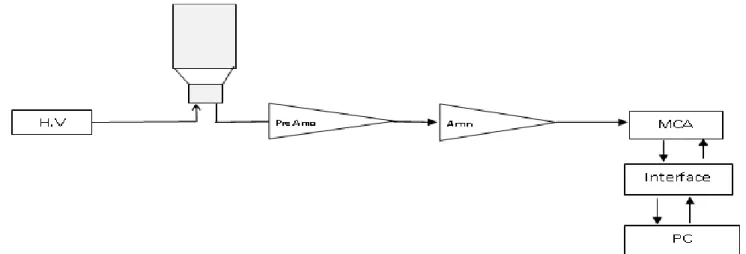 Fig. 3:  NaI(Tl ) detector(3&#34;x3&#34;) operating diagram 