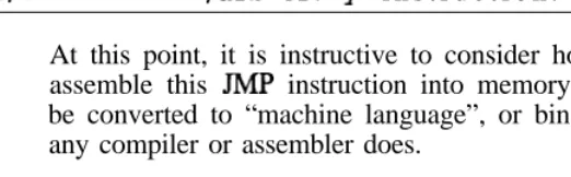 Figure 2.3: Generation of machine code, NEAR jump.
