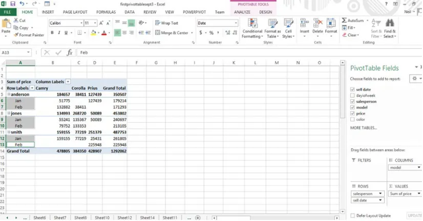 Figure 3-9. Dialog to select grouping by month
