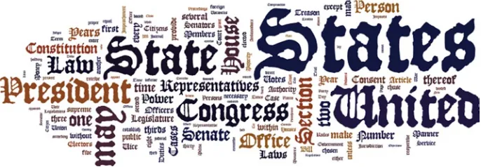 Figure 5-4. A word map of the Constitution of the United States