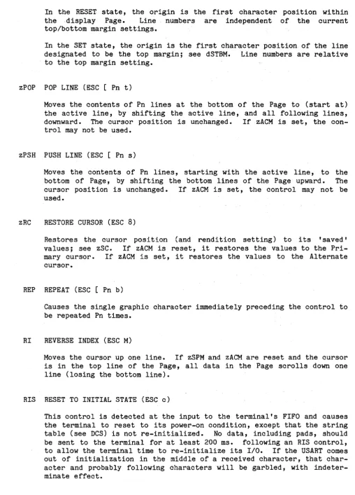 table (see be DCS) is not re-initialized. No data, sent to the terminal for at least 200 ms